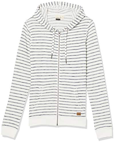 Roxy Junior's Trippin Zip Up Fleece Sweatshirt, Mood Indigo Zoupla Stripes, S