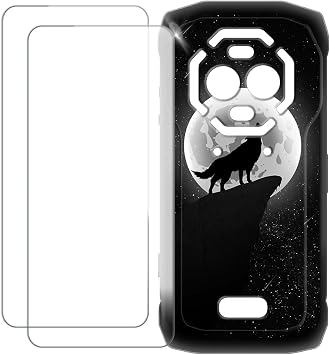 Compatible Ulefone Armor Mini 20 Pro with Custom Colorful Case + 2 Tempered Glass Protective Film - Shock Absorption & Scratch Resistant Wolf 4