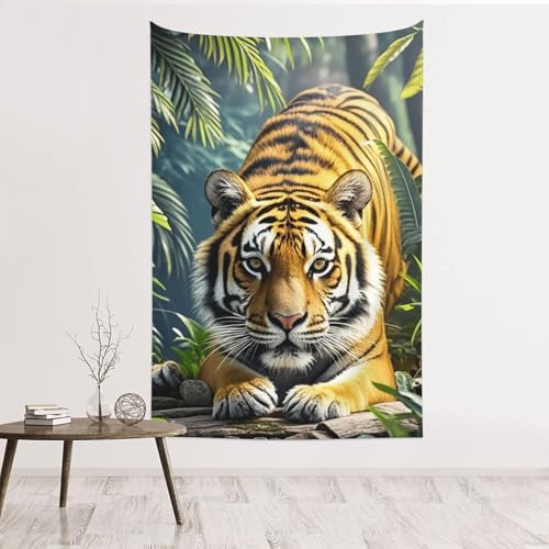 Tapisserie murale tigre jungle 152 cm pour créer un coin évasion dans votre chambre