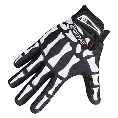 Azarxis Adjustable Lightweight Skeleton Gloves, Anti-Slip Skull Gloves Breathable Sports Gloves for Men Women Cycling, Biking, Workout Motorcycle (Black, M) Cover