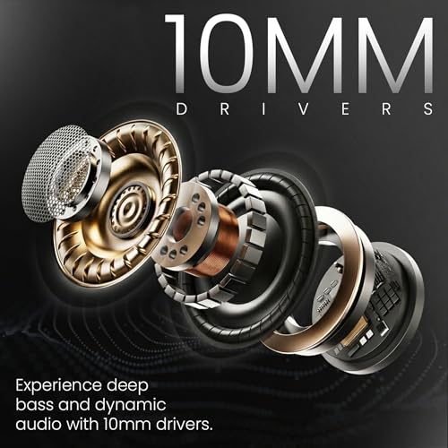 Image of sonilex Bullet-2 in Ear, Type C Wired Earphones with Magnetic Earbuds, Clip Mic, Powerful Audio, Wide Compatibility, Unique Earbuds Design, HD Sound, 1.2M Cable, Black