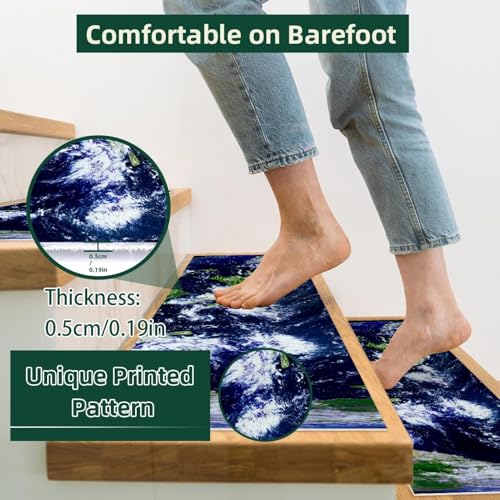 Alfombras para peldaños de madera con base antideslizante interior 15uds 3