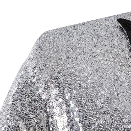 Men's Button Detail Suit Jacket Lightweight Slim Fit Formal Coat for Stage and Club Events2