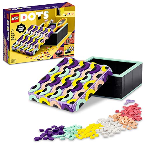 LEGO DOTS Big Box 41960 Arts and Crafts Set for Kids Aged 6 Plus DIY Desk Tidy Organizer or Toy Jewelry Storage Tray Decoration Creative Activity