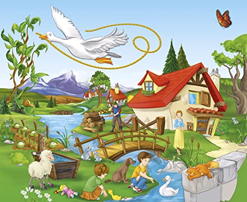 Clementoni-Il Gioco dell'Oca, Giochi da Tavolo Classici di Società per Bambini 6+Anni e Tutta la Famiglia, 2-6 Giocatori con Paperelle in Legno 2 Modalità di Gioco Made in Italy, Lingua Italiana 12927 - 6