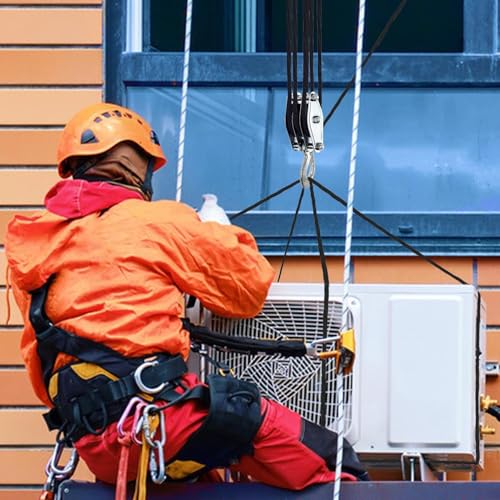 Heavy Du Pulley – 1000 kg Tragkraft, manueller Seilzug, industrielles GTH-Kabelsystem, tragbares Hebewerkzeug für Ga zuverlässige Ratschenrolle, Solut