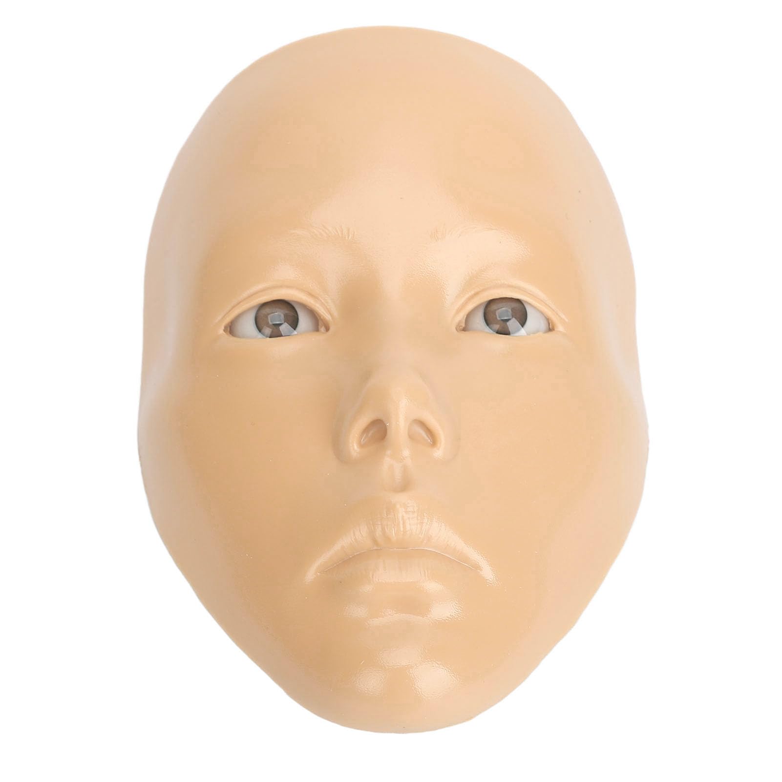 Silicone Makeup Practice Face with Plastic Stand - Image 3