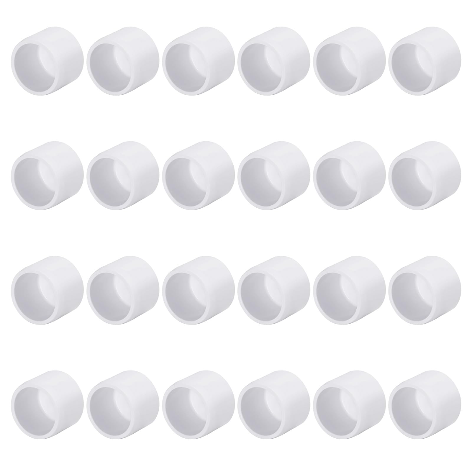 Tfaoys Black 24 Pieces Multipurpose Pvc Pipe End Caps 3/4 Inch 1 Inch 1 1/4 2 Sturdy Furniture Grade Sch40 Fittings Plumbing Fittings End Caps