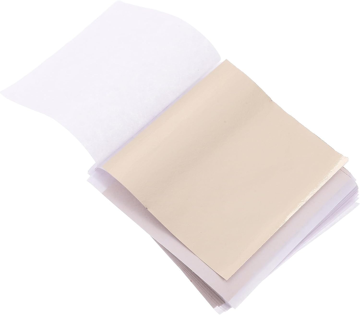 JEWEDECO 100pcs Gold Foil Sheets for Crafts and Paintings, High Gloss Imitation Gold Leaf Paper for Gilding and Decorative Art, Electrolytic Aluminium Material with Vibrant Color