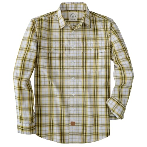 Dubinik® Mens Casual Plaid Shirt Long Sleeve Regular…
