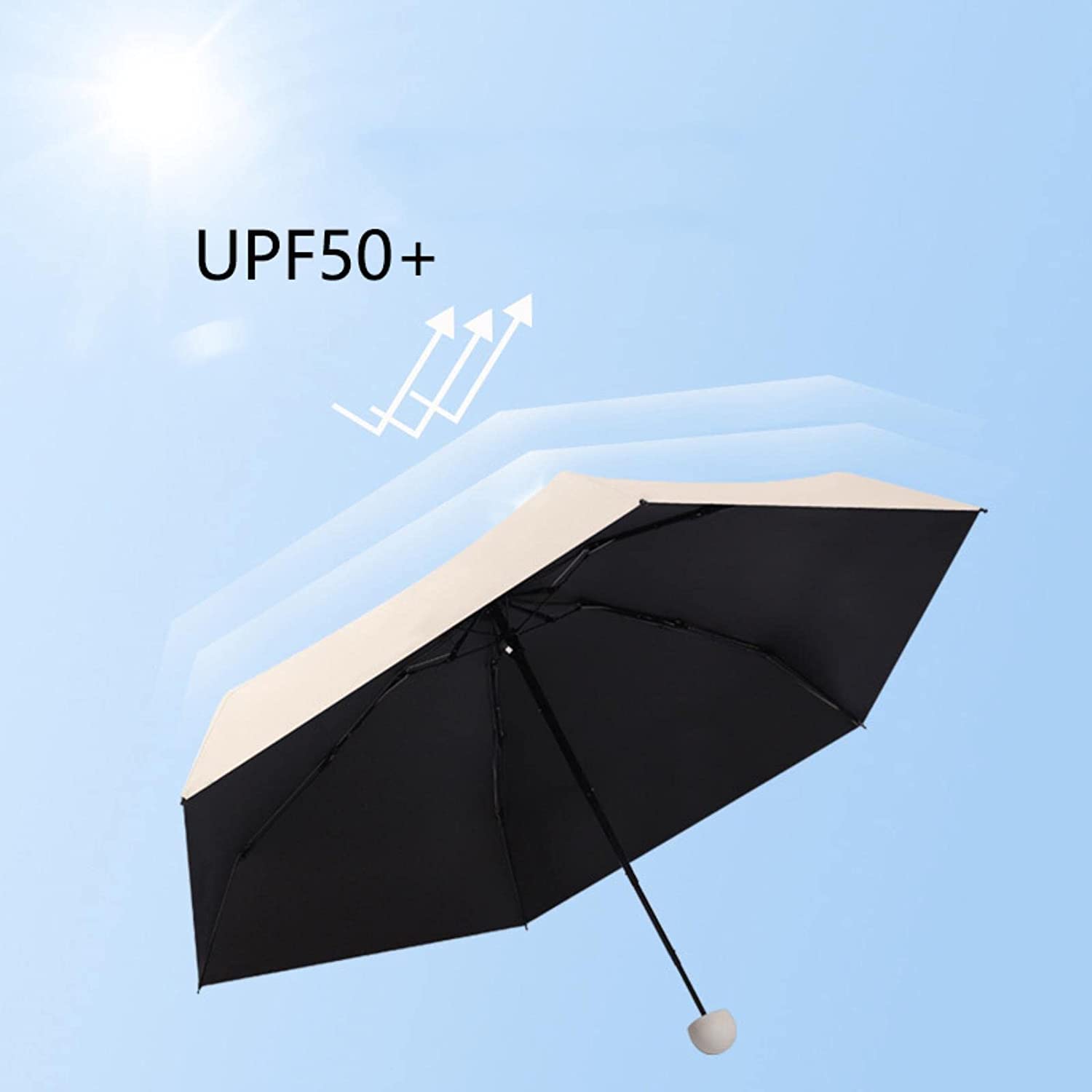 Paraguas Mujer Paraguas Plegable Manual, Paraguas Ligero Para Lluvia, Sombrilla Anti-Uv Para Mujer, Sombrilla De Bolsillo, Sombrilla Portátil Paraguas Antiviento (Color : D)