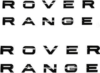 OLPAYE 2PCS OEM for Rover Range Gloss Black Letters Hood Trunk Tailgate Emblem Badge (Gloss Black 2PCS)