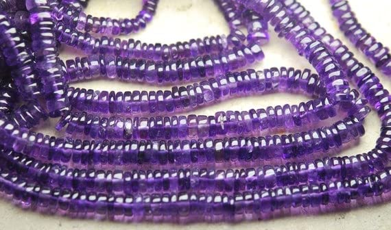Améthyste pour bijoux bohèmes et colliers en rondelles de pierres naturelles de 6mm