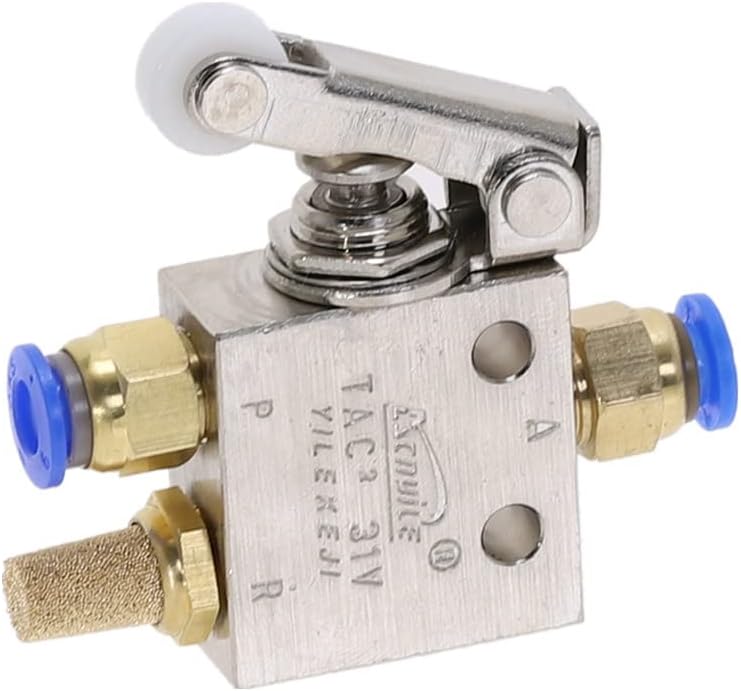 Air Valve, Exhaust Toggle Switch, TAC2-31P 2 Position 3 Way Roller Lever Mechanical Pneumatic Valves Switchs 1/8" Female Thread Fittings