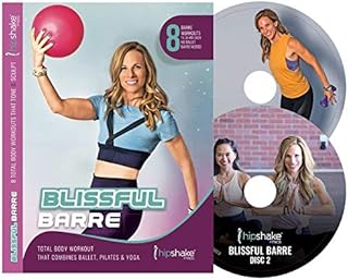 HIPSHAKE Blissful Barre Workout DVD. 8 Barre Workouts for Women. Low Impact Strength Training Workout Program (Beginners & Advanced).