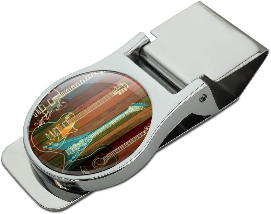 Guitars Electric Acoustic Rock and Roll Wood Paneling Satin Chrome Plated