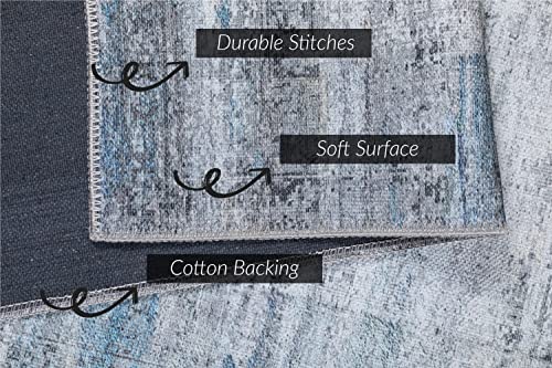 Monolia Machine Washable Area Rugs Perfect For Living Room Rugs,Bathroom Runner, Kitchen Rug, Bedroom Rugs, Entryway Rug, Persian Home Decor, Floor Decoration (5’3” X 7’5”) #TOP4