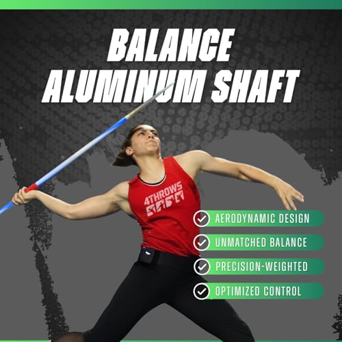 4THROWS 600g Aluminum Competition Javelin for Athletes, Girls & Women — Durable 50m High-Performance Throwing Javelin for Track & Field, Stainless Steel Tip with Cord, Classic Blue