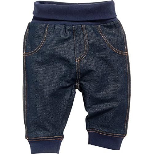 Schnizler Unisex Baby Baby Sweat-Hose Jeans-Optik 800931, 7 - Blau, 74
