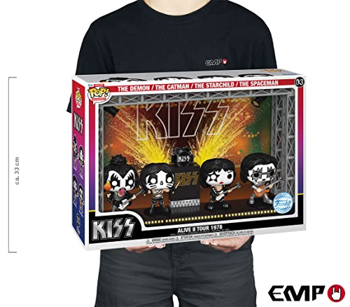 Funko Kiss Pack 4 Figurines Pop! Moments DLX Vinyl Alive II 1978 Tour 9 cm - Les Beatles, Paul McCartney, John Lennon, RIngo Starr, George Harrison Funko Kiss Pack 4 Figurines Pop! Moments DLX Vinyl Alive II 1978 Tour 9 cm – Image 3