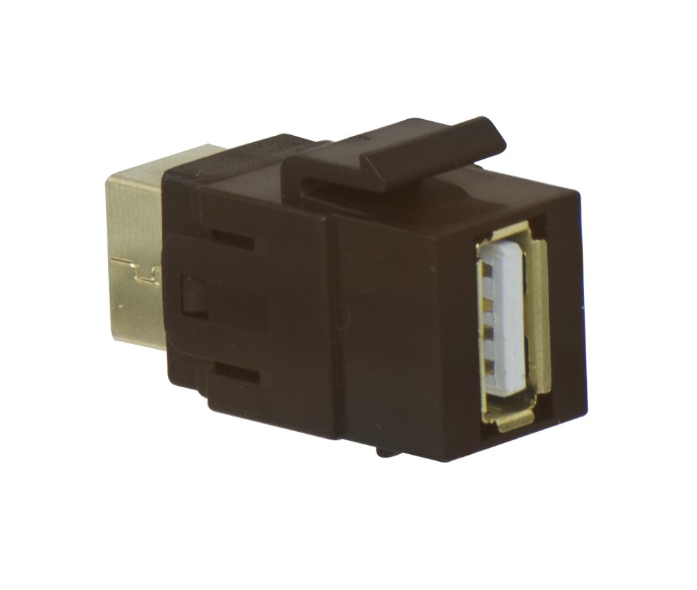 Legrand - On-Q WP1221BR USB 2.0 A/B Coupler Keystone Insert, Brown