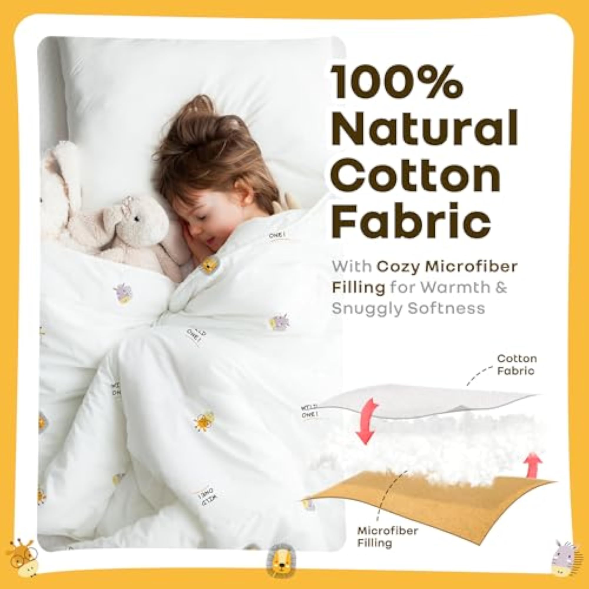 Softkins Comforter Natural Cotton Baby Reversible Comforter Blanket
