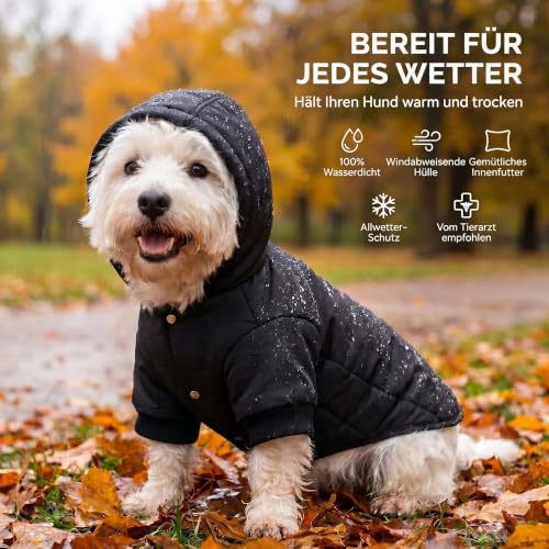 GOODS+GADGETS® Hundemantel mit Kapuze für kleine Hunde - Größe XS