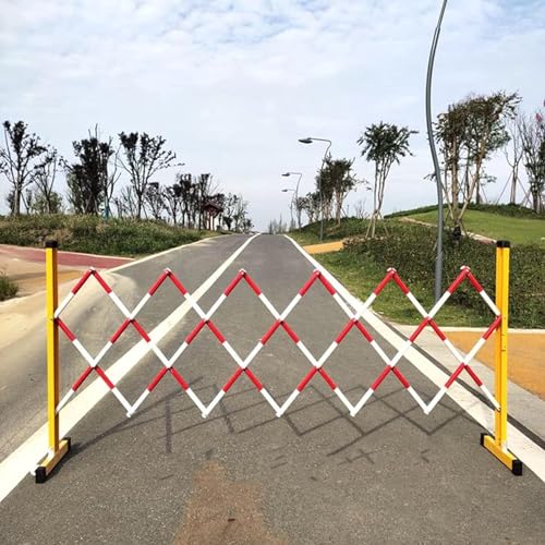 Barricade extensible en métal barrière de circulation rétractable portable de chantier - 6