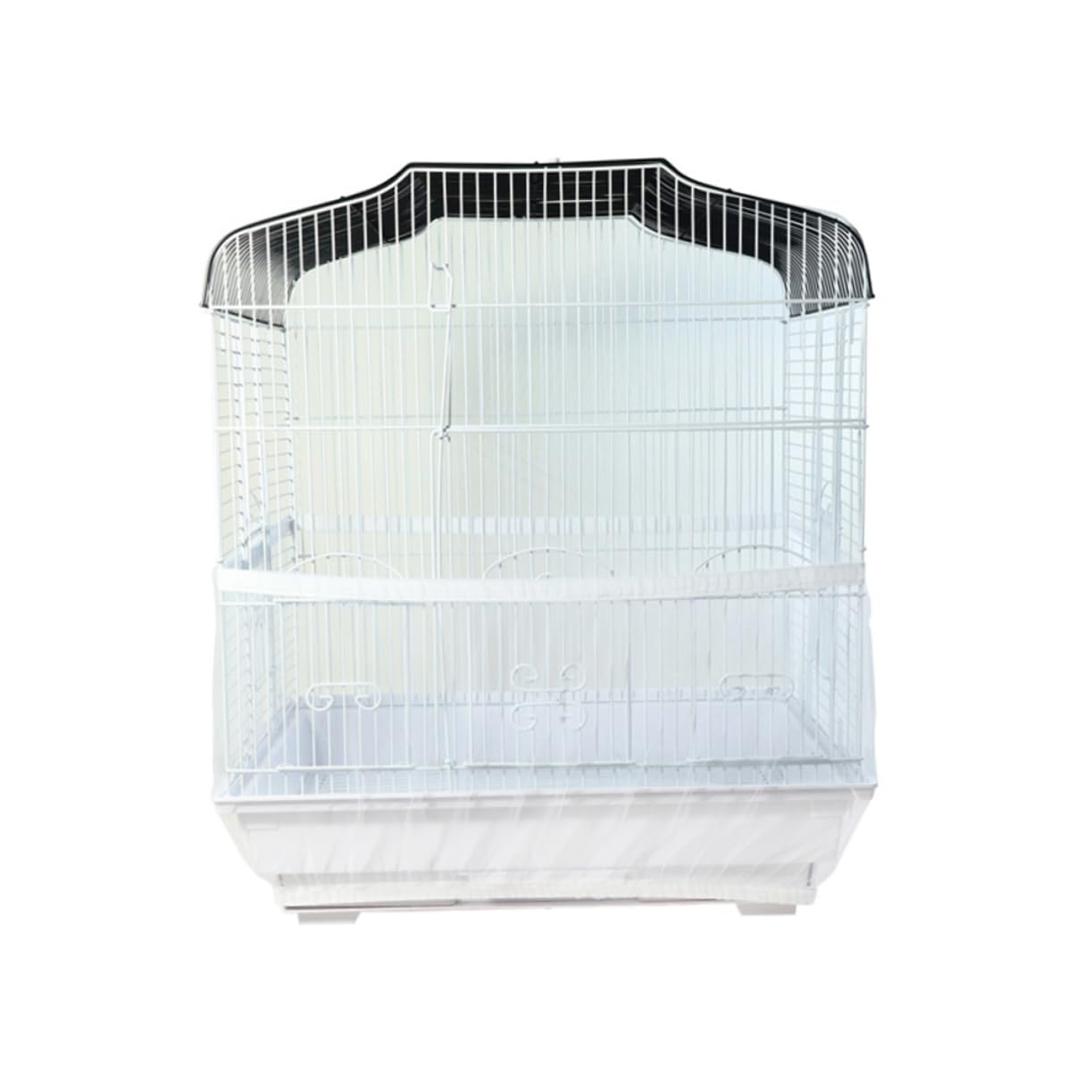 VANZACK Parrot Cage Cover Cage Net Cover Birdcage Skirt Mesh Birdcage Accessory White Easy to Clean Install