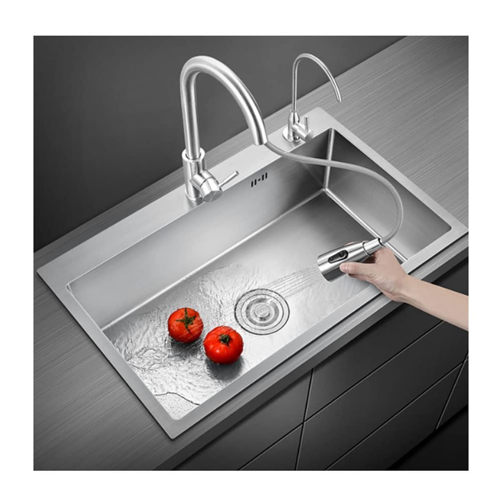 Évier cuisine 1 bac inox argenté durable 65cm finition brossée premium style minimaliste élégant