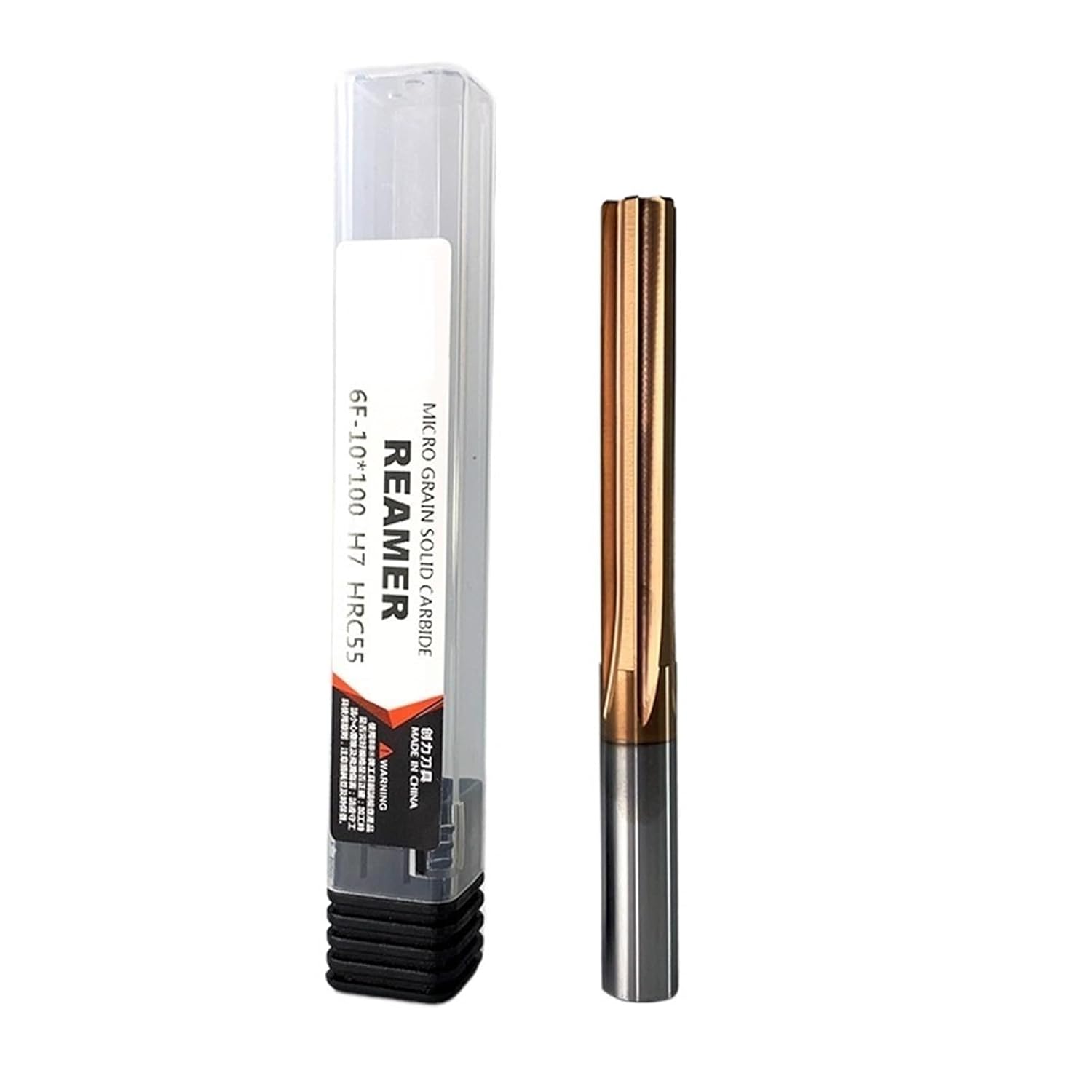 Carbide Machine Reamer Coated Straight Flute H7 Tolerance Chucking Hardened Steel Metal Cutter 6 Flutes CNC 6~20mm(8x50x100-6F)