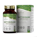 Ezyleaf Nattokinase 100 mg 2000 FU | 120 Capsule Vegane | Enzima Proteico dal Natto Giapponese | Senza Ingredienti Artificiali | Certificato ISO, Vegano, Senza Glutine e Latticini, Non-OGM
