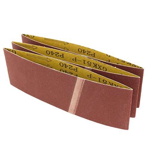 Sourcingmap 3-Inch x 18-Inch Aluminum Oxide Sanding Belt 240 Grits Sandpaper Lapped Joint for Belt Sander 3pcs - Image 3