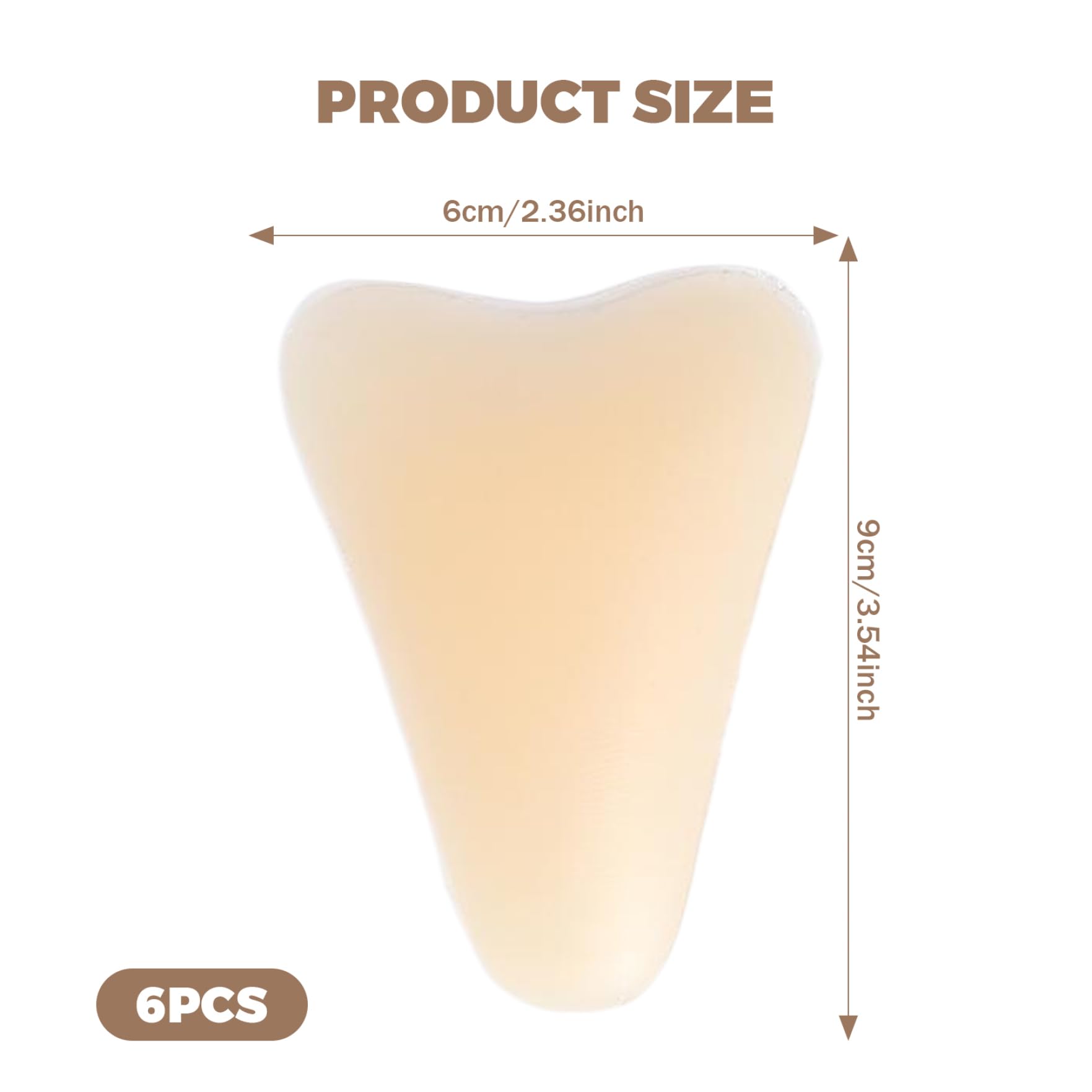 6pcs Camel Toe Concealer, Silikon Einsetzen großer Nahtloser Anti -Kamelzehen Unterwäsche, tragbare und Wiederverwendbare Anti -Cameltoe -Pad für Frauen