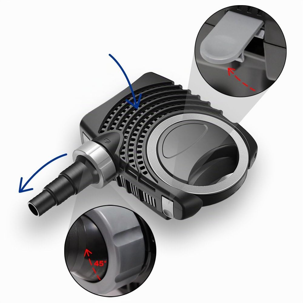 SunSun Pompa da laghetto NEO-1200B SuperECO 12000l/h 100W, per circolazione e filtrazione acqua