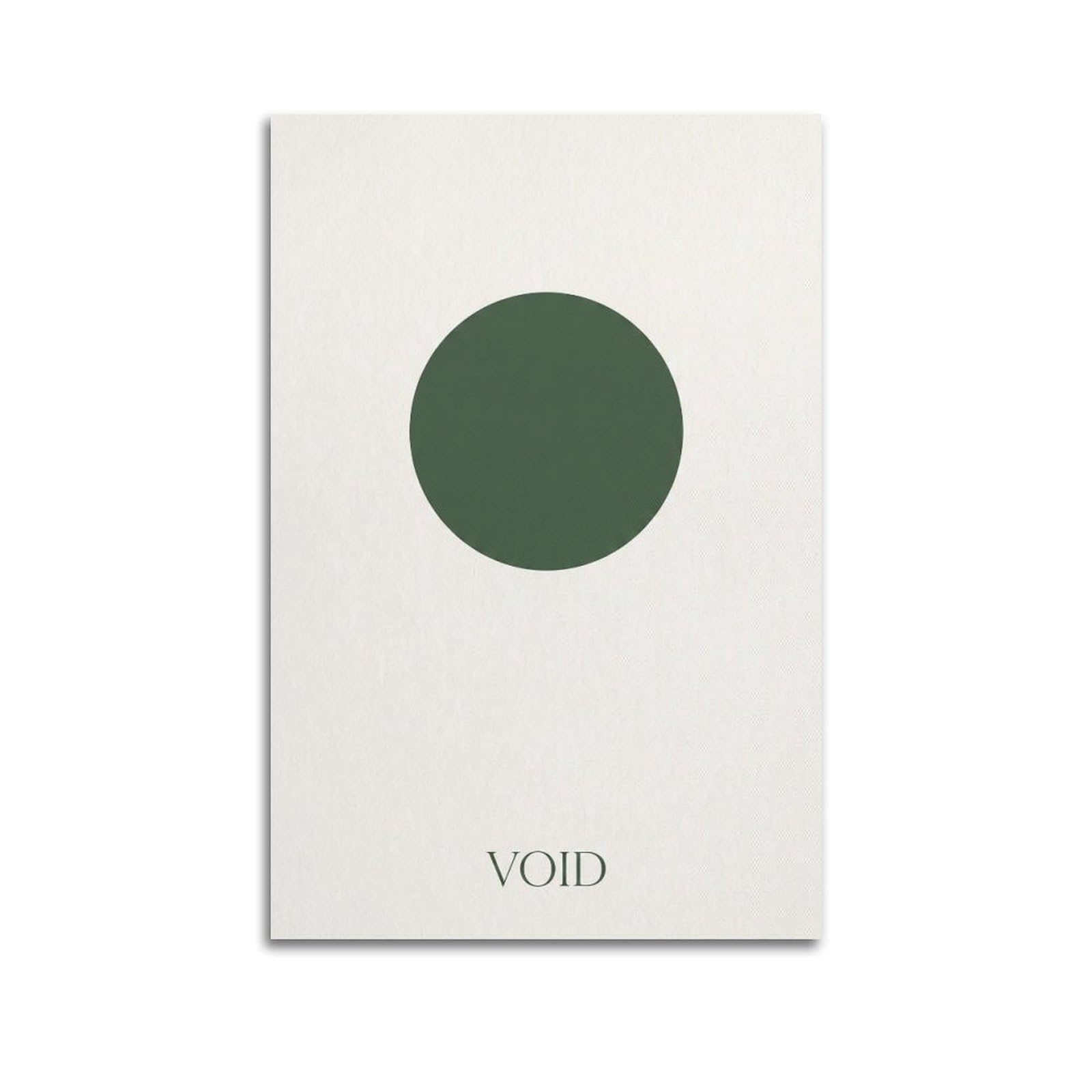 XKUGA Minimal Zen Poster Green Void Circle Quiet Calm Meditation Modern Decorative Canvas Prints - Ideal Wall Art for Family, Man Cave, Game Room, Boys & Girls Bedroom 20x30inch(50x75cm)