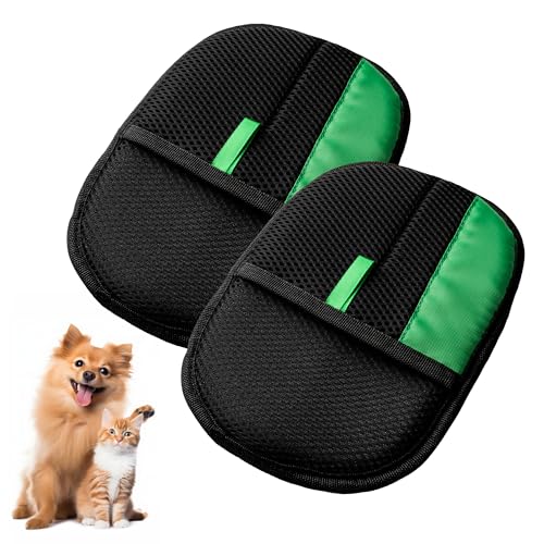 KAYENISE 2-Pack Pet Hair Remover Mitt for Furniture & Car