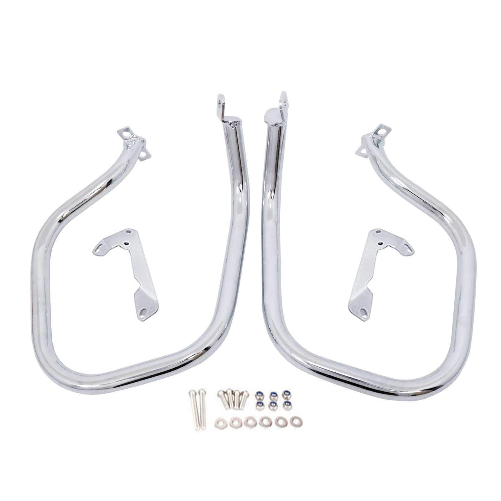 BeNsil Protector de Motor para B&MW R1250RT R1250 RT R 1250 RT 2018-2023 Accesorios De Motocicleta Protector De Motor De Carretera Parachoques Delantero Y Trasero (Color : Rear Chrome)