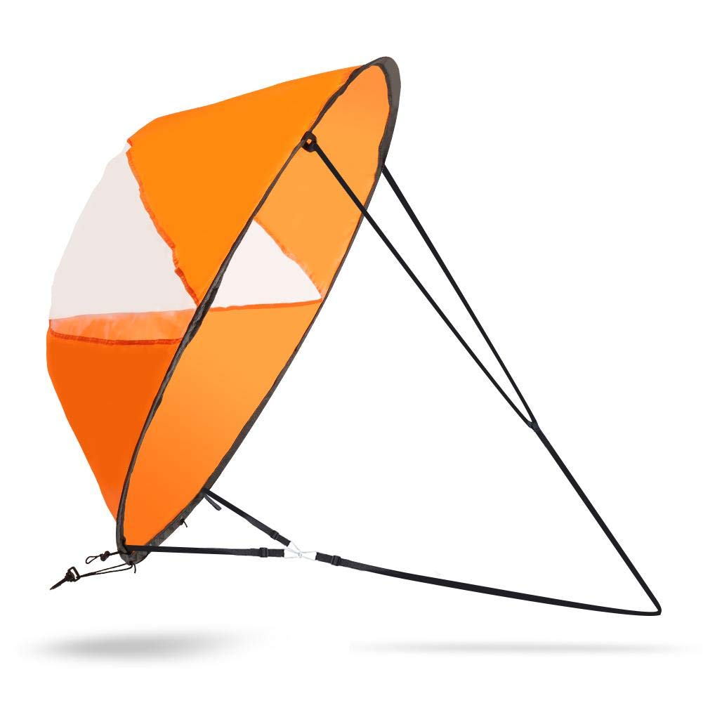 Keenso Kayak Wind Sail, Kayak Pieghevole e Compatto Sottovento Vela Leggera Vento Sottovento Paddle Sail per Kayak Canoa Gommone Paddle Board