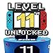 Level 11th Unlocked Cake Topper - Level 11th game Sign Theme Party Decorations 11th Birthday Level Up Cake Decorations for Video Game Themed Kids Boy Girl Party Supplies