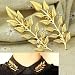 New Simple Elegant Fashion Double Leaf Collar Pin Brooch Classic Design Gold MA by Preciastore