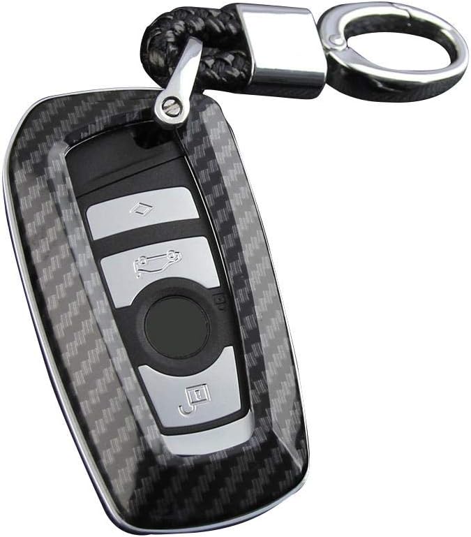 NOWAYTOSTART Car Key Card Holder Protector Car Key Cover Case For jeep dodge chrysler carbon fiber key chain accessory cover case ring For 2014-2019 2-Series Coupe/Convertible (F22/F23)