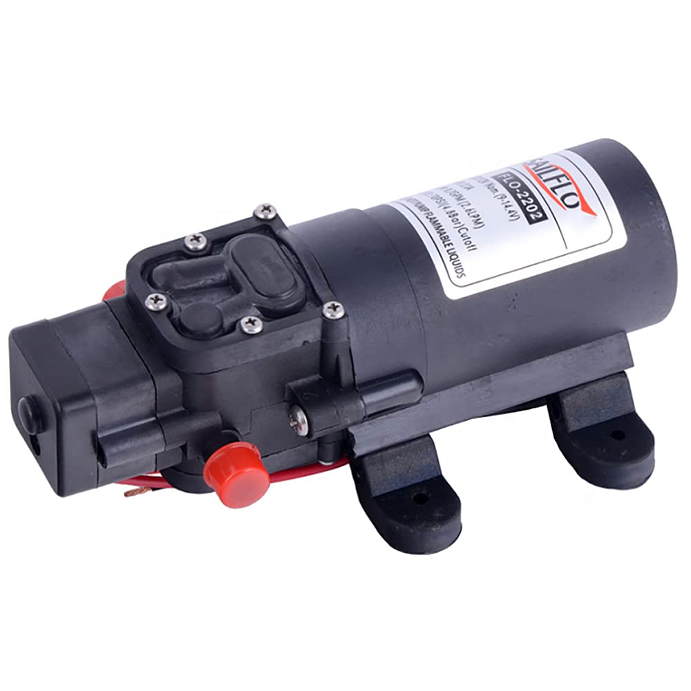 Sailingflo Diaphragm Water Pressure Pump For Caravan/Rv/Boat/Marine 12V Dc 1.1 Gpm 80 Psi (80 Psi)