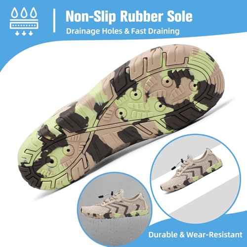 Image of Mishansha Water Shoes for Women Men, Quick-Dry Barefoot Swim Shoes with Drainage Holes, Lightweight Aqua Shoe for Beach Pool River Boating Yoga Walking