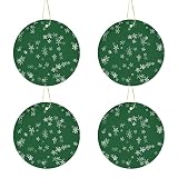 Gabarit de Noël rond en céramique pour voisins 7,6 cm