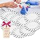 LALILL Präsentationsdisplay für Nagel 10 Stück - Nagel Display Sonnenförmig - Sticks, Display Fan Praxis Starter Farbring - Nagelpalette Rund-Oval zur Veranschaulichung von Nagellack (Clear)