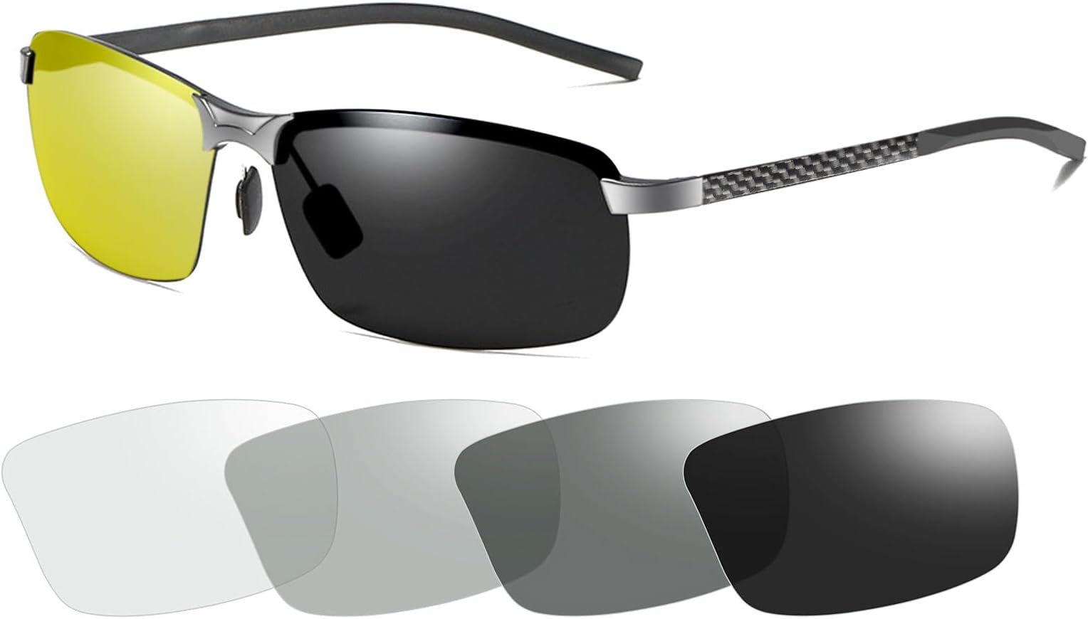 YIMI Polarized Photochromic Outdoor Sports Driving Sunglasses for Men Women AntiGlareEyewear Ultra-Light Sun Glasses