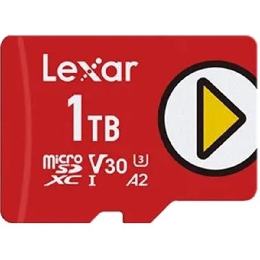 Tarjeta Lexar Play 1TB MicroSDXC UHS-I, Clase 10, U3, V30, A2, vídeo 4K, hasta 205 MB/s de Lectura y hasta 140MB/s de Escritura, Compatible con Nintendo-Switch, Steam Deck, ASUS ROG Ally