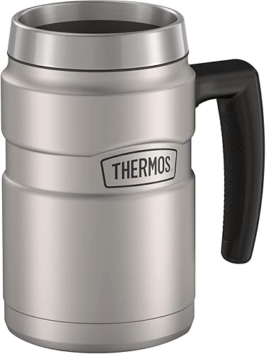 Miniatura 4 de Thermos Stainless King, taza de café de acero inoxidable de doble pared aislada al vacío, acero inoxidable mate, 16 onzas