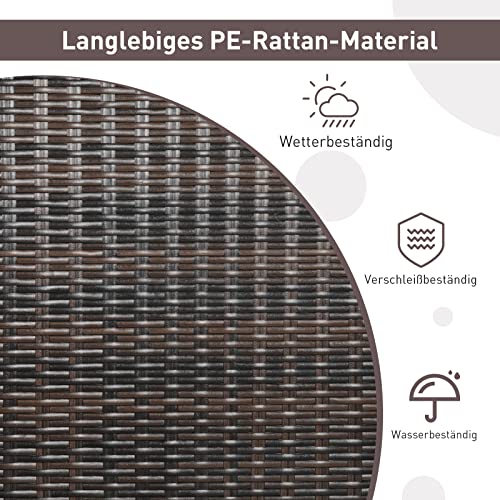 Costway 2-Sitzer Schaukelbank aus PE-Rattan für Garten und Balkon